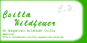 csilla wildfeuer business card